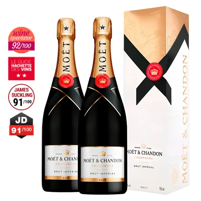 Pack 2 Champagnes Moët & Chandon - Brut Impérial - en étui