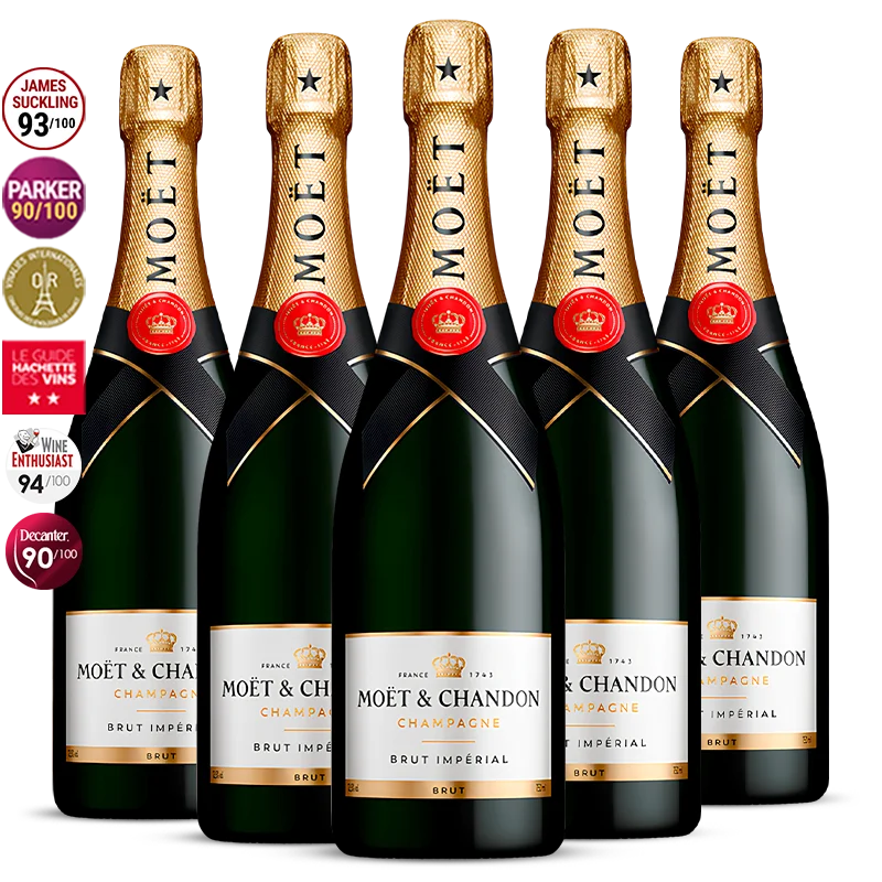 Pack 5 Champagnes Moët & Chandon - Brut Impérial